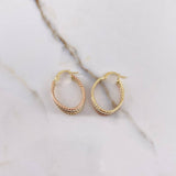 Candongas Daki Ovaladas 1.95gr / 2.5cm / Diamantadas Tres Oros $