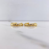 Candongas Lucero 2.55gr / 2.4cm / Grabado Matizado Oro Amarillo $