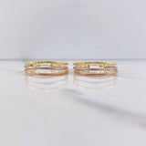 Candongas Daki Ovaladas 2.55gr / 3.5cm / Diamantadas Tres Oros $