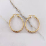 Candongas Daki Ovaladas 2.6gr / 3.5cm / Diamantadas Tres Oros $