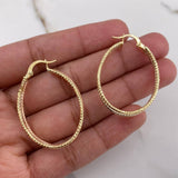 Candongas Daki Ovaladas 2.6gr / 3.5cm / Diamantadas Tres Oros $