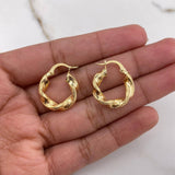 Candongas Asby 2.5gr / 2cm / Melcocha Punteadas Oro Amarillo $