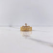 Anillo Corona Reina 15s 4.15gr / T6 1/2 / Circones Blancos Oro Amarillo $