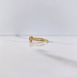 Anillo Corazon 2.15gr / T7 1/2 / Circones Rosado Blancos Oro Amarillo $