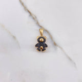 Dije Oso 3.45gr / 2.4cm / Circones Cafes Negros Oro Amarillo &