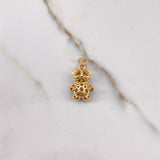Dije Oso 3.45gr / 2.4cm / Circones Cafes Negros Oro Amarillo &