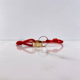 Pulsera Roja Argollas Tornillo 3.1gr / Lisas Oro Amarillo $