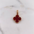 Dije Trebol 3.3gr / 2.6cm / Agata Roja Oro Rosa Nac.Esp. $