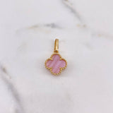 Dije Trebol 2.7gr / 2.5cm / Nacar Rosa Oro Amarillo Nac.Esp. $
