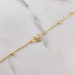 Tobillera Tipo Militar 2.25gr / 26cm / 3mm Mariposas Bola Diamantada Circones Verdes Oro Amarillo $