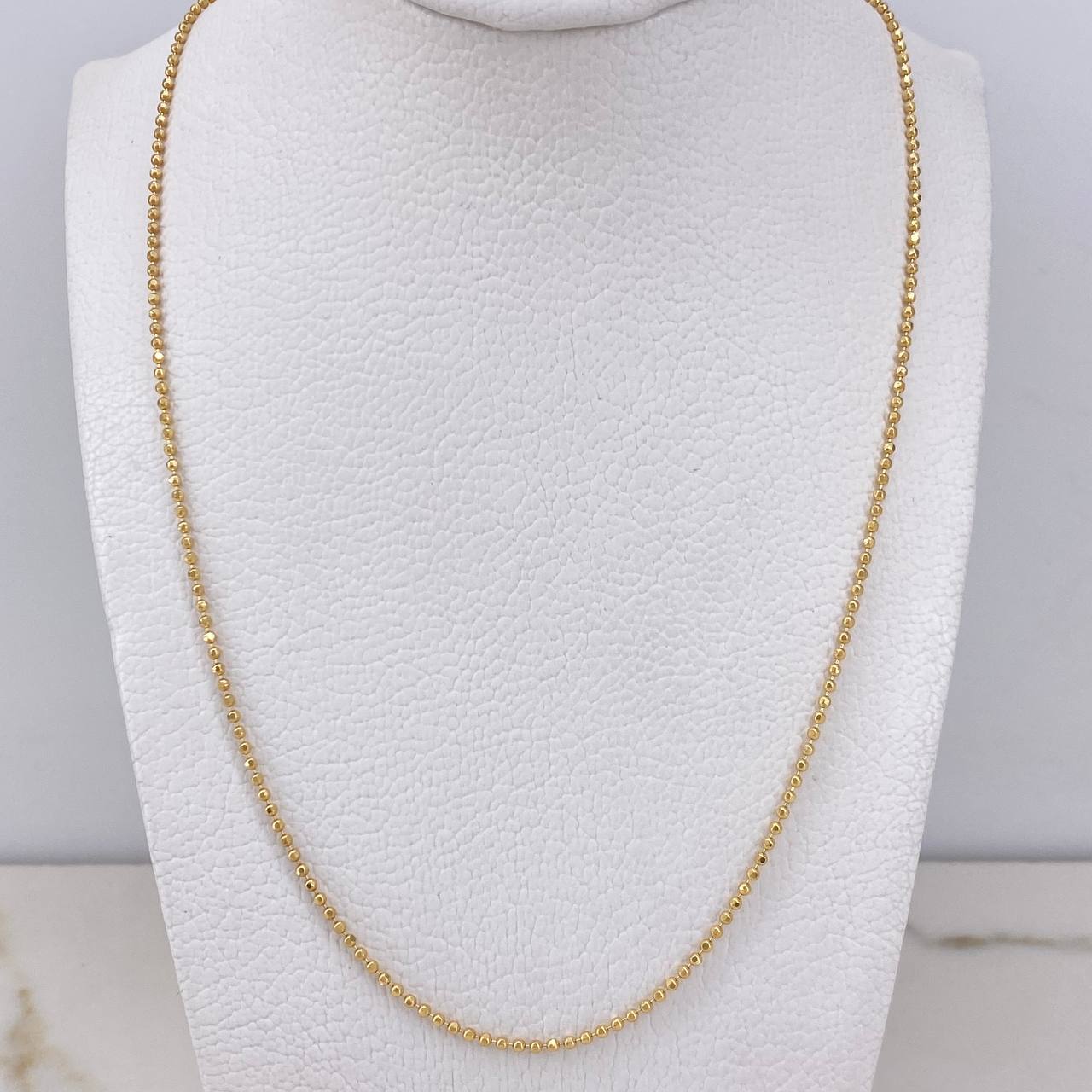 Cadena Militar 4.55gr / 50cm / 2mm Diamantada Oro Amarillo +3 &