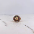 Anillo Ruleta 8.45gr / T10 3/4 / Circones Blancos Dos Oros Amarillo Rosa $