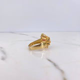 Anillo Indio 7.8gr / T10 1/2 / Circones Verdes Fucsias Cafes Naranjas Negros Oro Amarillo $