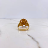 Anillo Indio 7.8gr / T10 1/2 / Circones Verdes Fucsias Cafes Naranjas Negros Oro Amarillo $
