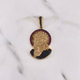 Dije Rostro Cristo 13.3gr / 4.9cm / Circones Fucsias Negros Oro Amarillo $