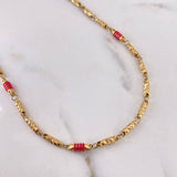 Cadena Rustica 18.55gr / 65cm / Barril Diamantado Oro Amarillo $