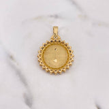 Dije Medalla Corona RX 8.4gr / 3.5cm / Circones Blancos Oro Amarillo $