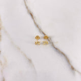 Topos Avion 0.75gr / Circones Blancos Oro Amarillo 18K $