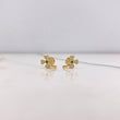 Topos Trebol 0.85gr / Circones Verde Blancos Oro Amarillo 18K $