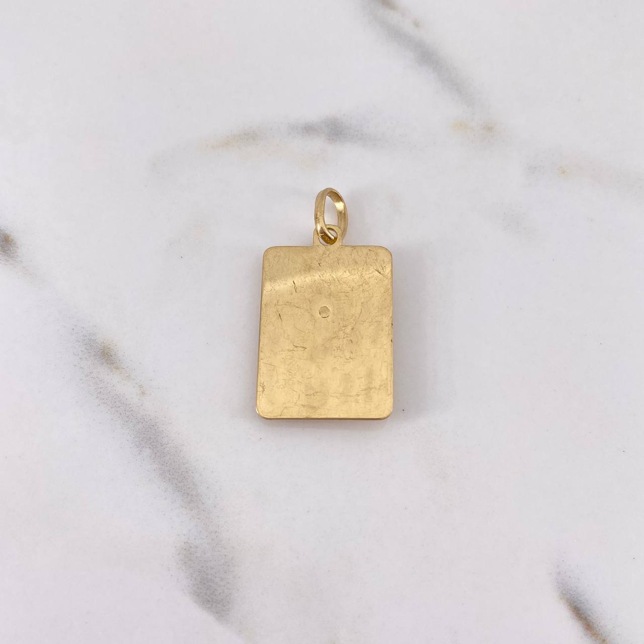 Dije Placa Cristo 6.3gr / 3.2cm / Diamantado Dos Oros Amarillo Rosa 18K $