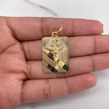 Dije Placa Cristo 6.3gr / 3.2cm / Diamantado Dos Oros Amarillo Rosa 18K $