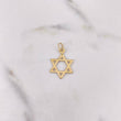 Dije Estrella De David 0.75gr / 2.5cm / Diamantado Oro Amarillo 18K $
