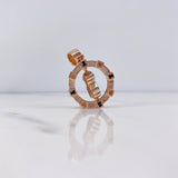 Dije Oso Ts 12.35gr / 3.6cm / Circones Colores Dos Oros Blanco Rosa 18K $