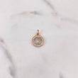 Dije Corona RX 1.3gr / 1.8cm / Circones Blancos Dos Oros Blanco Rosa 18K $