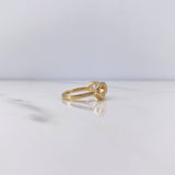 Anillo Infinito 2.75gr / T4 1/4 / Circones Blancos Dos Oros Amarillo Blanco 18K $
