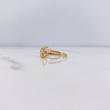 Anillo Infinito 2.75gr / T4 1/4 / Circones Blancos Dos Oros Amarillo Blanco 18K $
