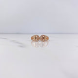 Anillo Oso Ts 2.6gr / T7 1/4 / Circones Blancos Oro Rosa 18K $