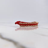 Pulsera Roja 4.3gr / 3mm Bolas Diamantadas Oro Rosa 18K $