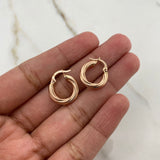 Candongas Sofi 1.5gr / 1.5cm / Espiral Oro Rosa $