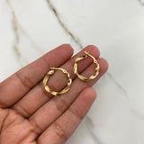 Candongas Kari 1.65gr / 1.8cm / Lisa Rustica Oro Amarillo $
