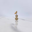Dije Violin 1.2gr / 2.5cm / Circones Blancos Dos Oros Amarillo Blanco $