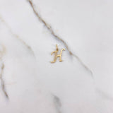 Dije Letra H 0.85gr / Circones Blancos Oro Amarillo $