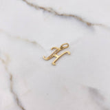 Dije Letra H 0.85gr / Circones Blancos Oro Amarillo $