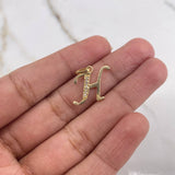 Dije Letra H 0.85gr / Circones Blancos Oro Amarillo $