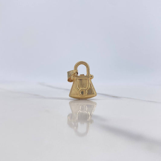 Dije Bolso 1.7gr / 2cm / Troquelado Oro Amarillo $