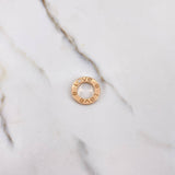 Dije Aro Tornillo 5gr / Circon Blanco Dos Oros Amarillo Rosa $
