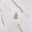 Dije Oso Ts Corazon 2.15gr / 2.2cm / Circones Blancos Oro Amarillo $
