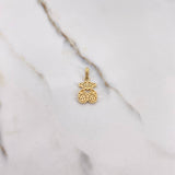 Dije Oso Ts Corazon 2.15gr / 2.2cm / Circones Blancos Oro Amarillo $