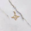 Dije Flecha Y Arco 1.9gr / 2.5cm / Circones Blancos Oro Amarillo $