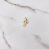Dije Letra T 0.55gr / Texturizado Oro Amarillo $