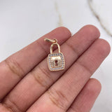 Dije Candando 1.85gr / 2.4cm / Circones Blancos Oro Rosa $