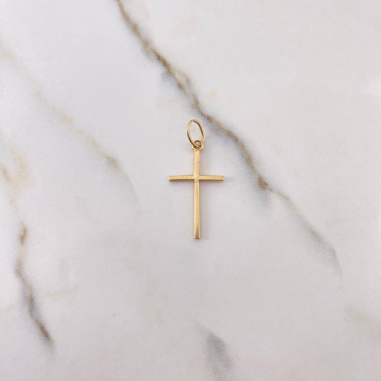 Dije Cruz 1.35gr / 3.3cm / Lisa Oro Amarillo $