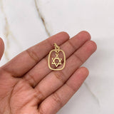 Dije Estrella De David 1.5gr / 2.5cm / Lisa Oro Amarillo $