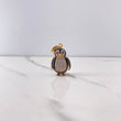 Dije Pingüino Articulado 6.85gr / 3cm / Circones Blancos Negros Corbatín Oro Amarillo $