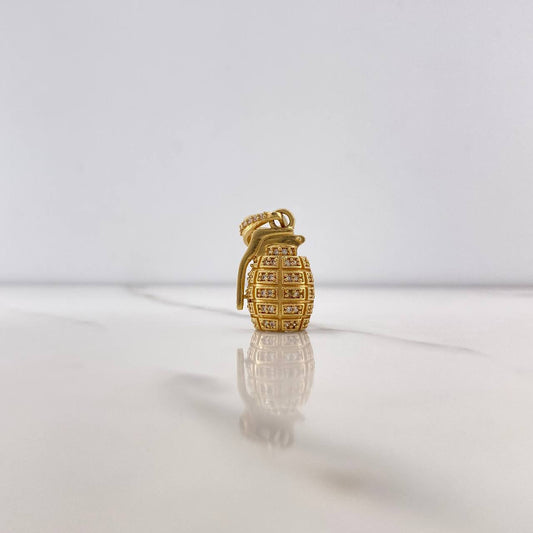 Dije Granada 4.75gr / 2.5cm / Cirocnes Blancos Oro Amarillo $