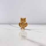 Dije Buho 8.55gr / 2.3cm / Circones Blancos Azules Oro Amarillo $